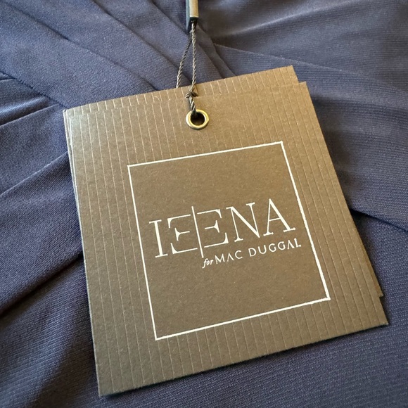 NWT MAC DUGGAI 26504 NAV V-NECK RUCHED JERSEY GOWN - Picture 6 of 9